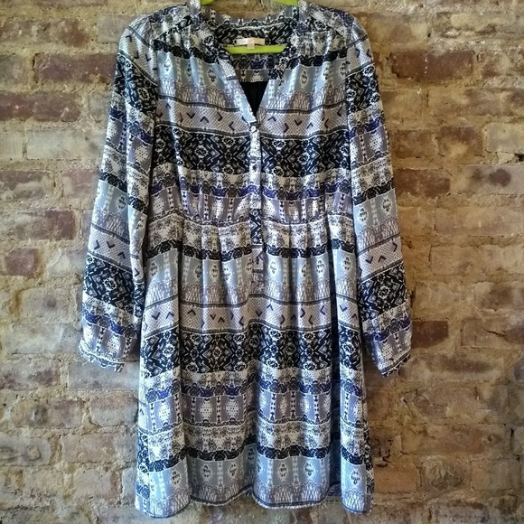 Skies Are Blue Dresses & Skirts - Skies Are Blue Long Sleeve Boho Printed Dress
